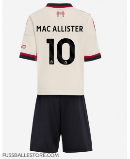 Günstige Liverpool Alexis Mac Allister #10 Auswärts Trikotsatzt Kinder 2025-26 Kurzarm (+ Kurze Hosen)